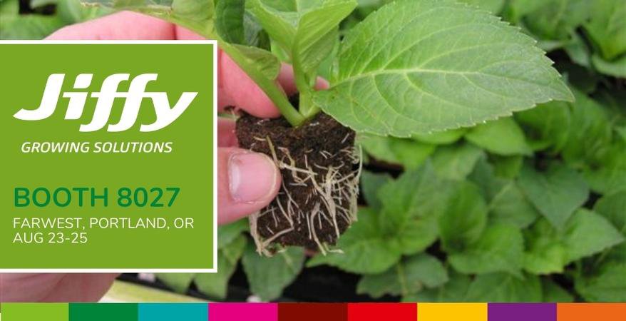 Jiffy Growing Solutions Booth 8027 at FARWEST, PORTLAND, OR.